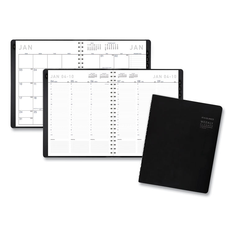AT-A-GLANCE Contemporary Weekly/Monthly Planner, Vertical-Column Format, 11 x 8.25, Black Cover, 12-Month (Jan to Dec): 2026 (AAG70950X05) Each