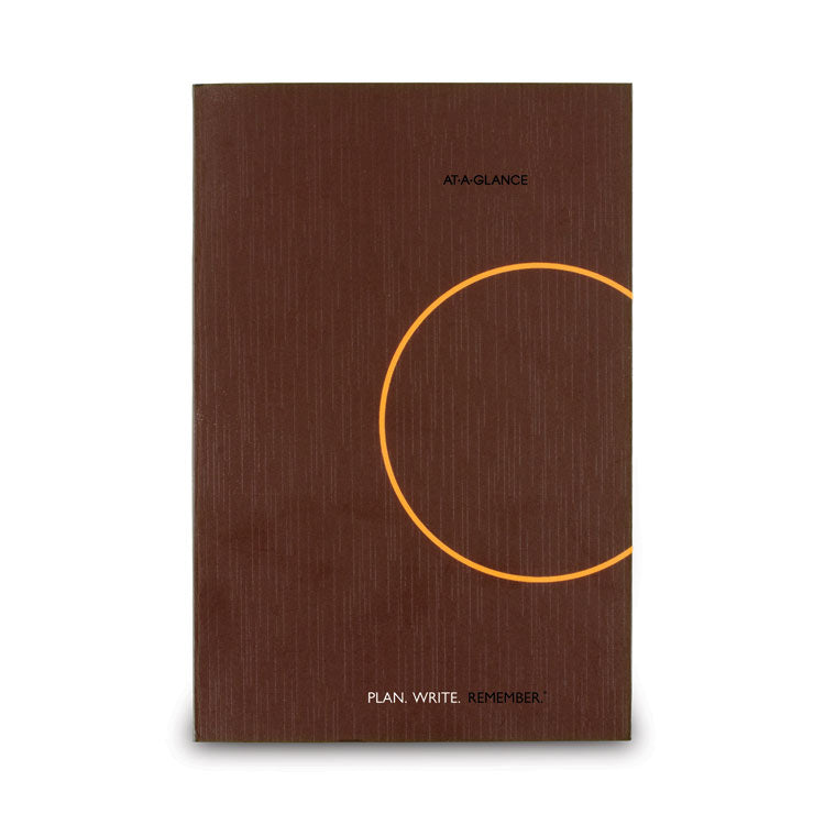 AT-A-GLANCE One-Day-Per-Page Planning Notebook, 9 x 6, Dark Brown/Orange Cover, 12-Month (Jan to Dec): 2026 (AAG70620130) Each