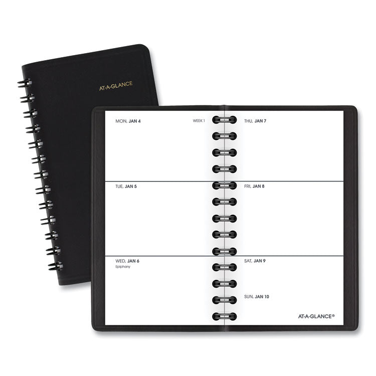 AT-A-GLANCE Weekly Planner, 4.5 x 2.5, Black Cover, 12-Month (Jan to Dec): 2026 (AAG7003505) Each