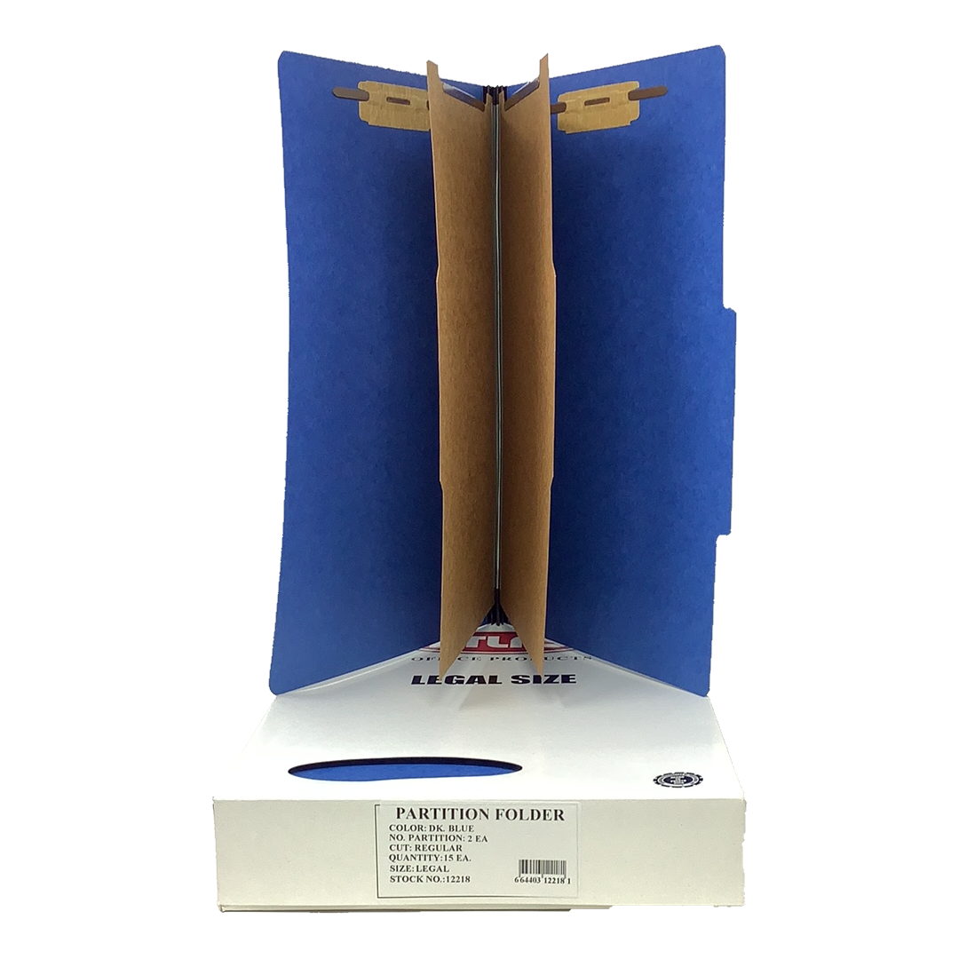 2 PARTITION FOLDER DK.BLUE LEGAL BOX/15