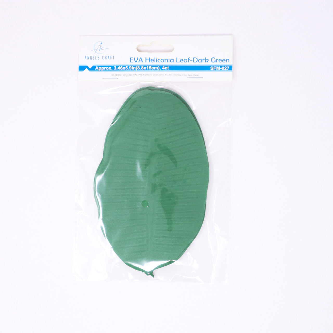 4 ct. EVA Heliconia leaf decoration-Dark Green
