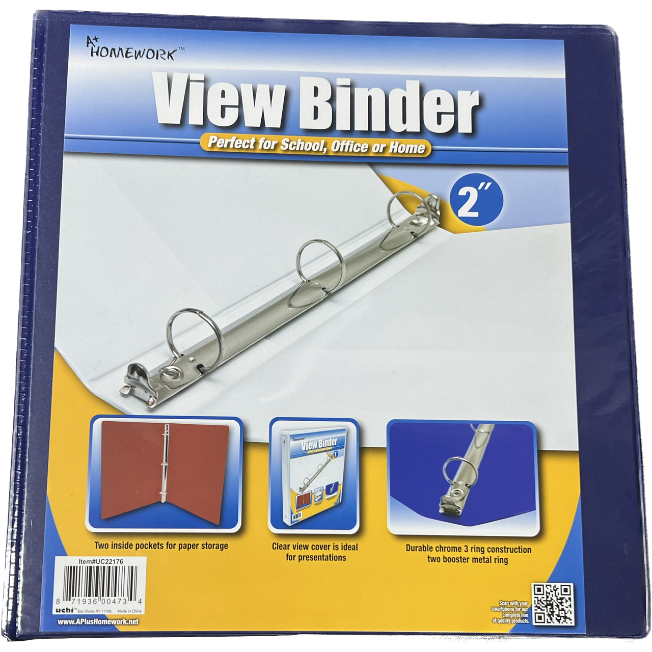 HARD VIEW BINDER 2" BLUE
