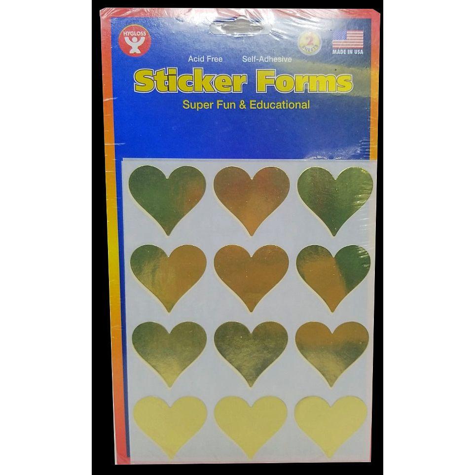 HEARTS GOLD STICKERS