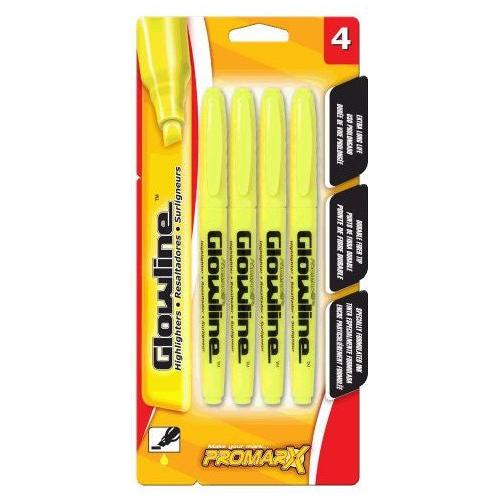 HIGHLIGHTERS CHISEL TIPS YELLOW