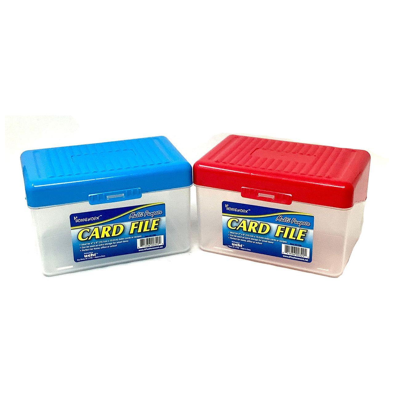 INDEX CARD BOX 4" X 6"Red