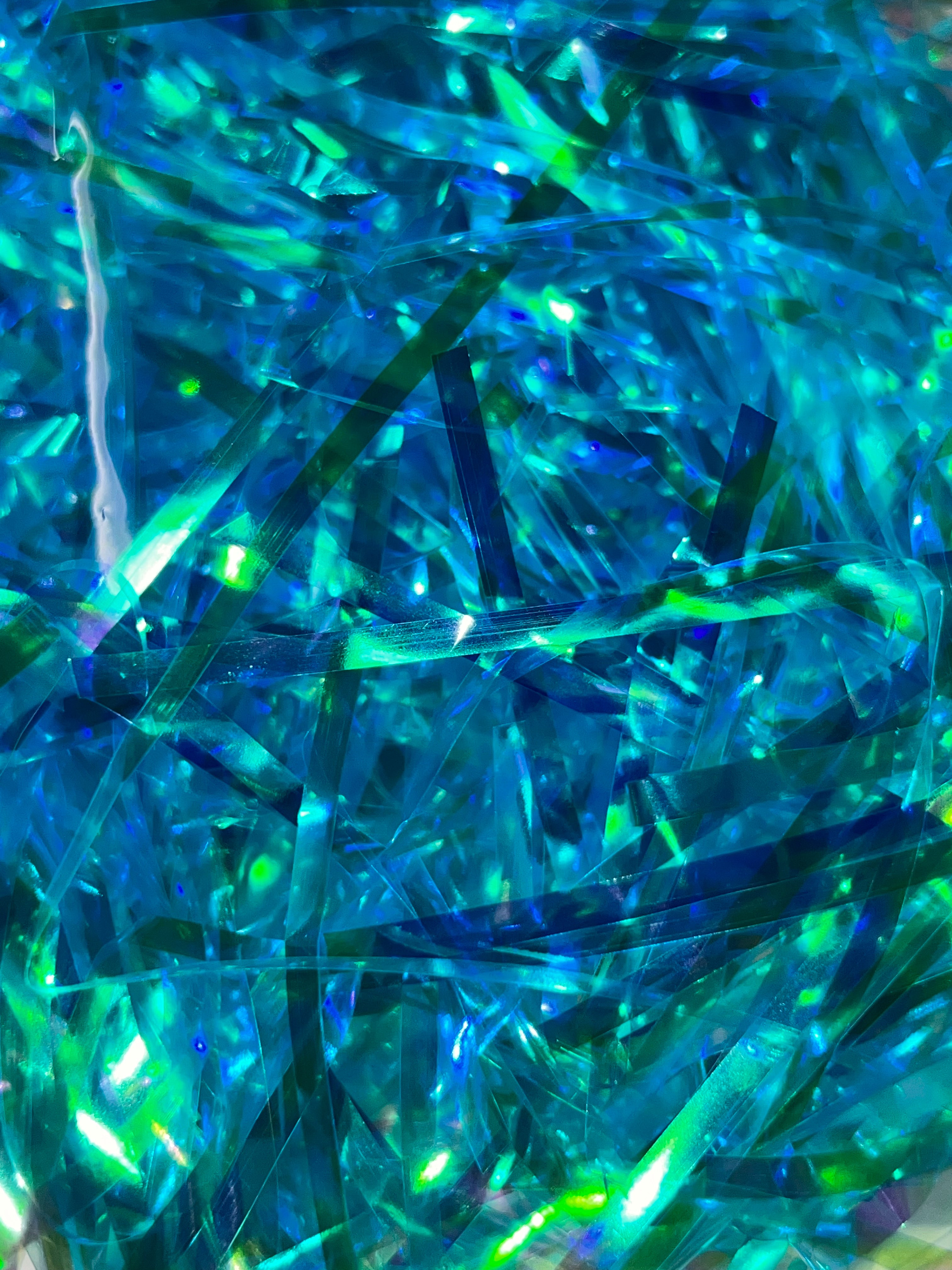 IRIDESCENT HOLOGRAPHIC BLUE SHRED FILLER