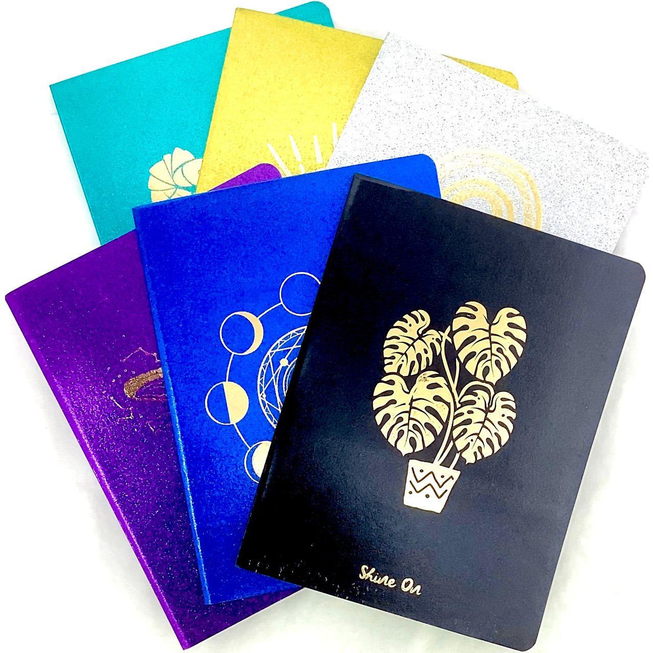 Libreta Cosida Semi Glitter 200 PGNegro