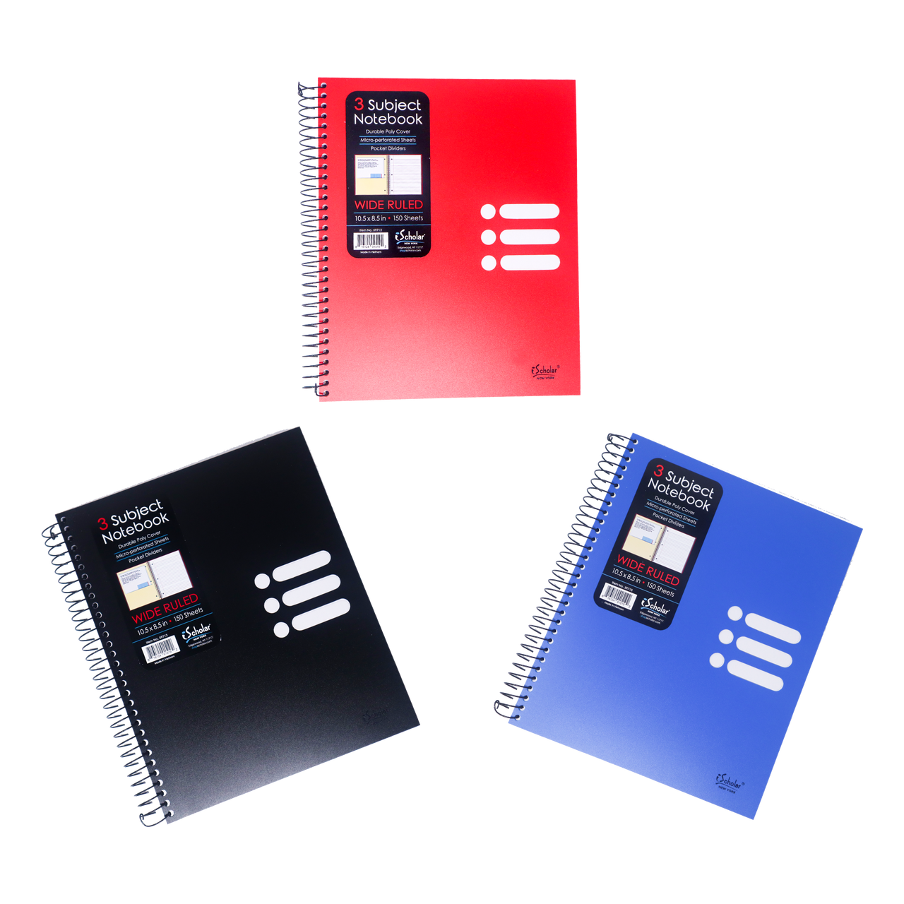 LIBRETA ESPIRAL 3 DIV XPRESSION 150-PG GDE WRBLACK