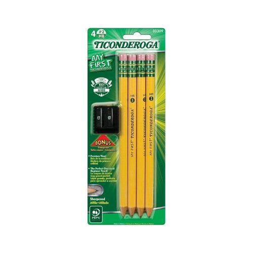 LAPIZ GRUESO C/GOMA Y SACAPUNTA PQT.4