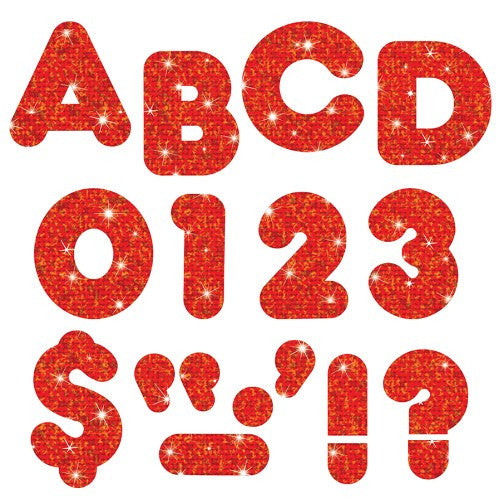 LETTERS CASUAL RED SPARKLE