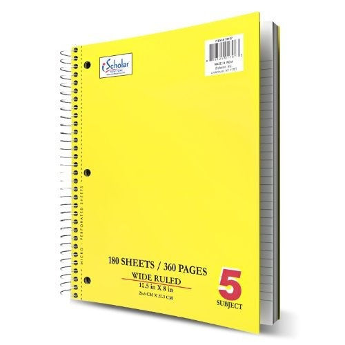 LIBRETA ISCHOLAR 5 DIV GDE 360 PG