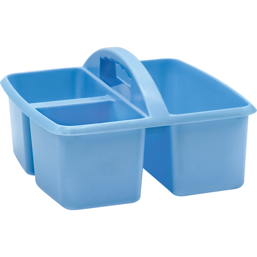 LIGHT BLUE PLASTIC STORAGE CADDY