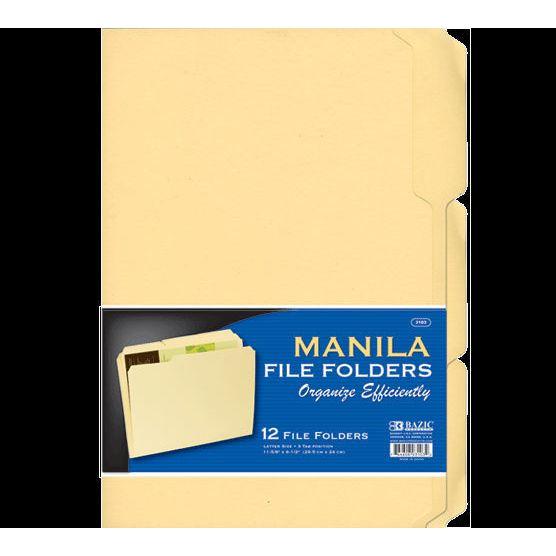 MANILA FILE FOLDER 1/3 CUT LETTER PQ. 9