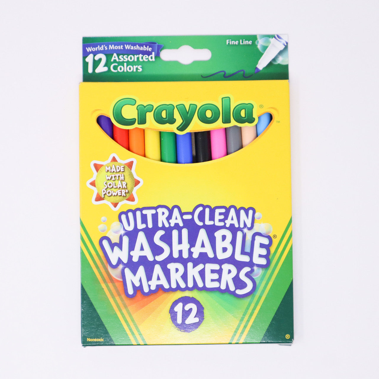 MARKERS FINE 12-COLORS ASST WASHABLE