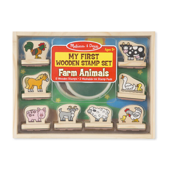 MY FIRST WOODEN STAMP SET - FARM ANIMALS