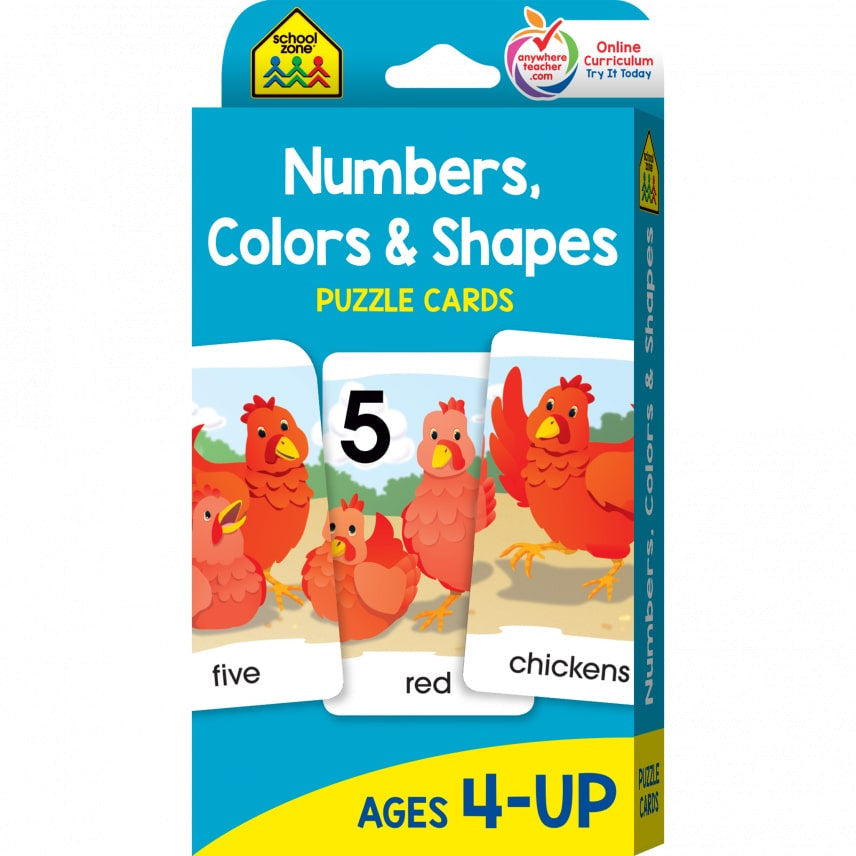 NUMBERS, COLORS & SHAPES PUZZLE CARDS