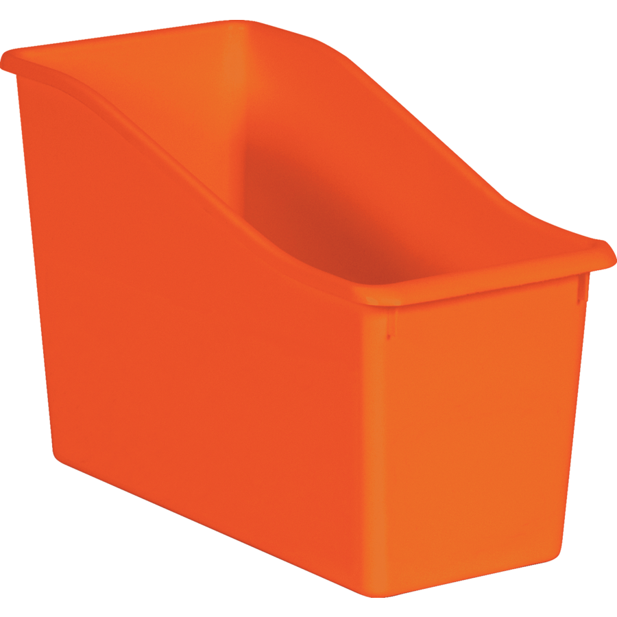 ORANGE PLASTIC BOOK BIN