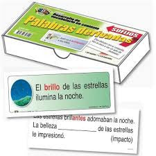 PALABRAS DERIVADAS SUFIJOS TARJETAS