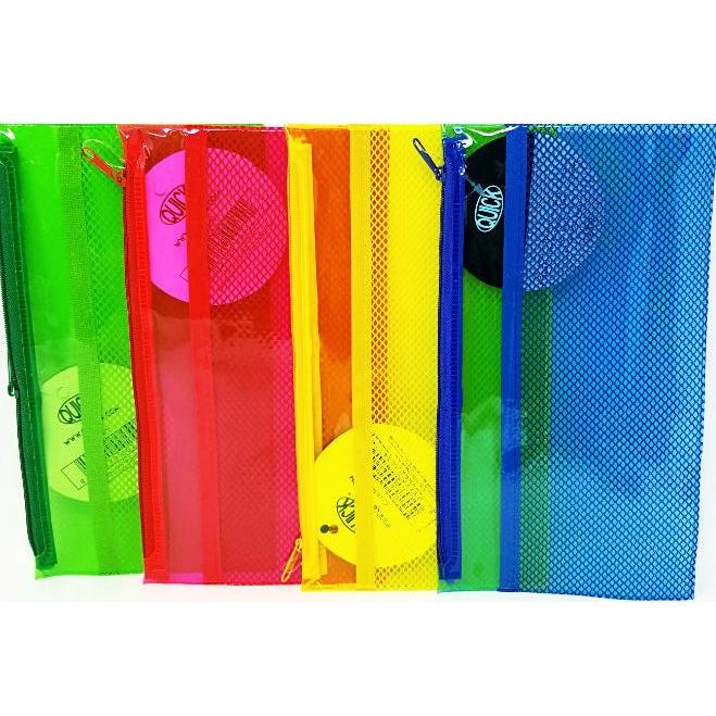 PENCIL POUCH PVC AND MESHRed