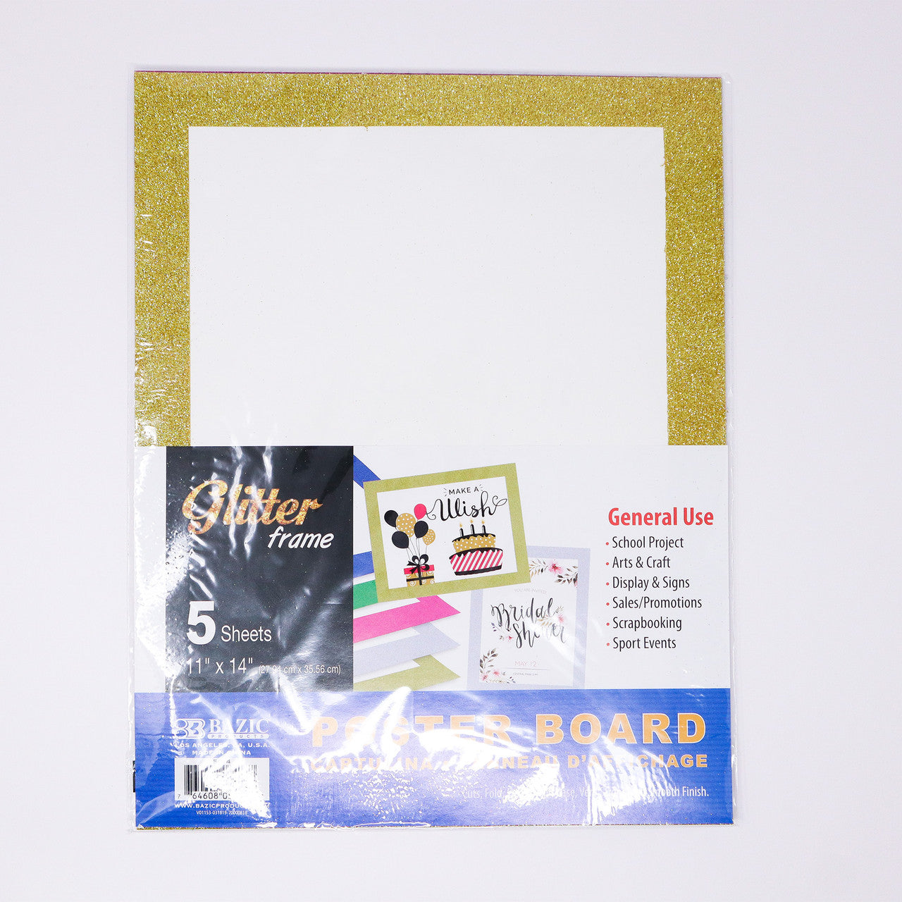 POSTER BOARD GLITTER FRAME 11" X 14" PQ.5