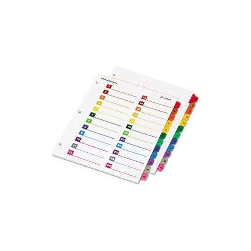 PRINTABLE INDEX DIVIDERS 24 TAB MULTICOLOR