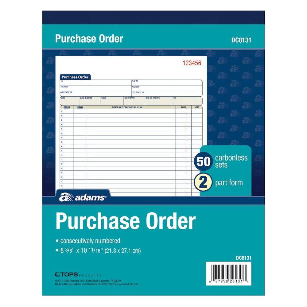 PURCHASE ORDER NCR 2PT 8" X 10"