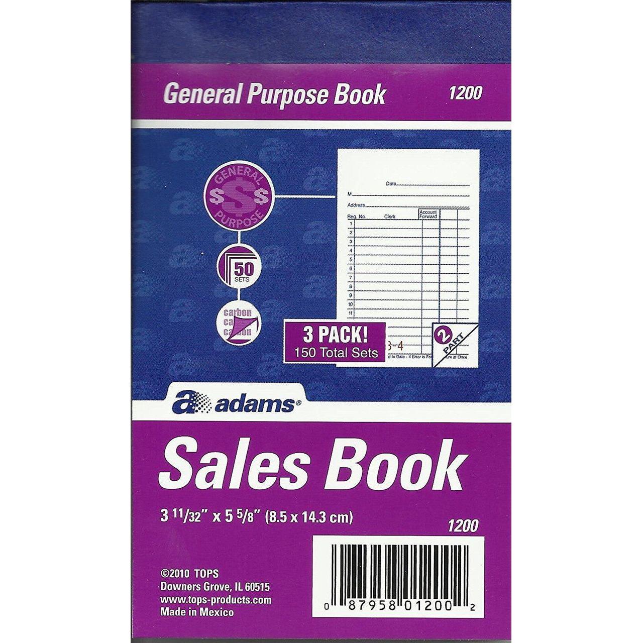 SALES BOOK CARBON 2PT 3X5 *(PQ.3)* #1200