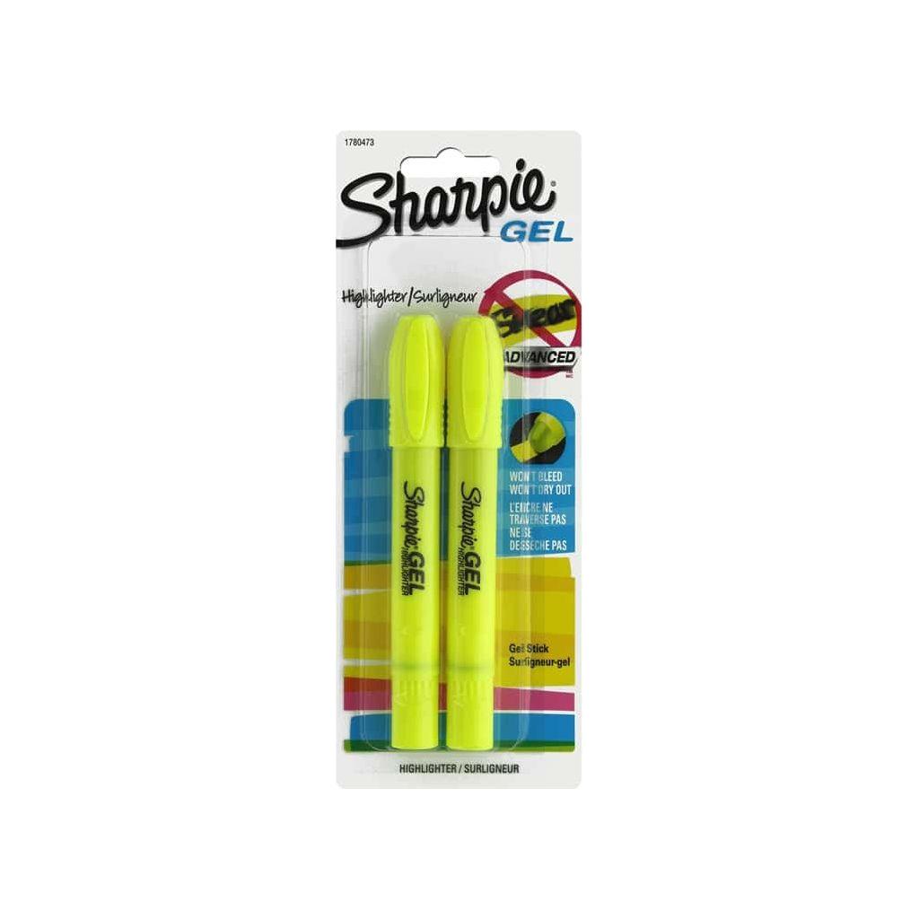 SHARPIE GEL HILITER YELLOW PQT.2