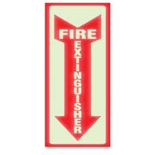SIGN STICK "FIRE EXTINGUISHER" 4" X 13"