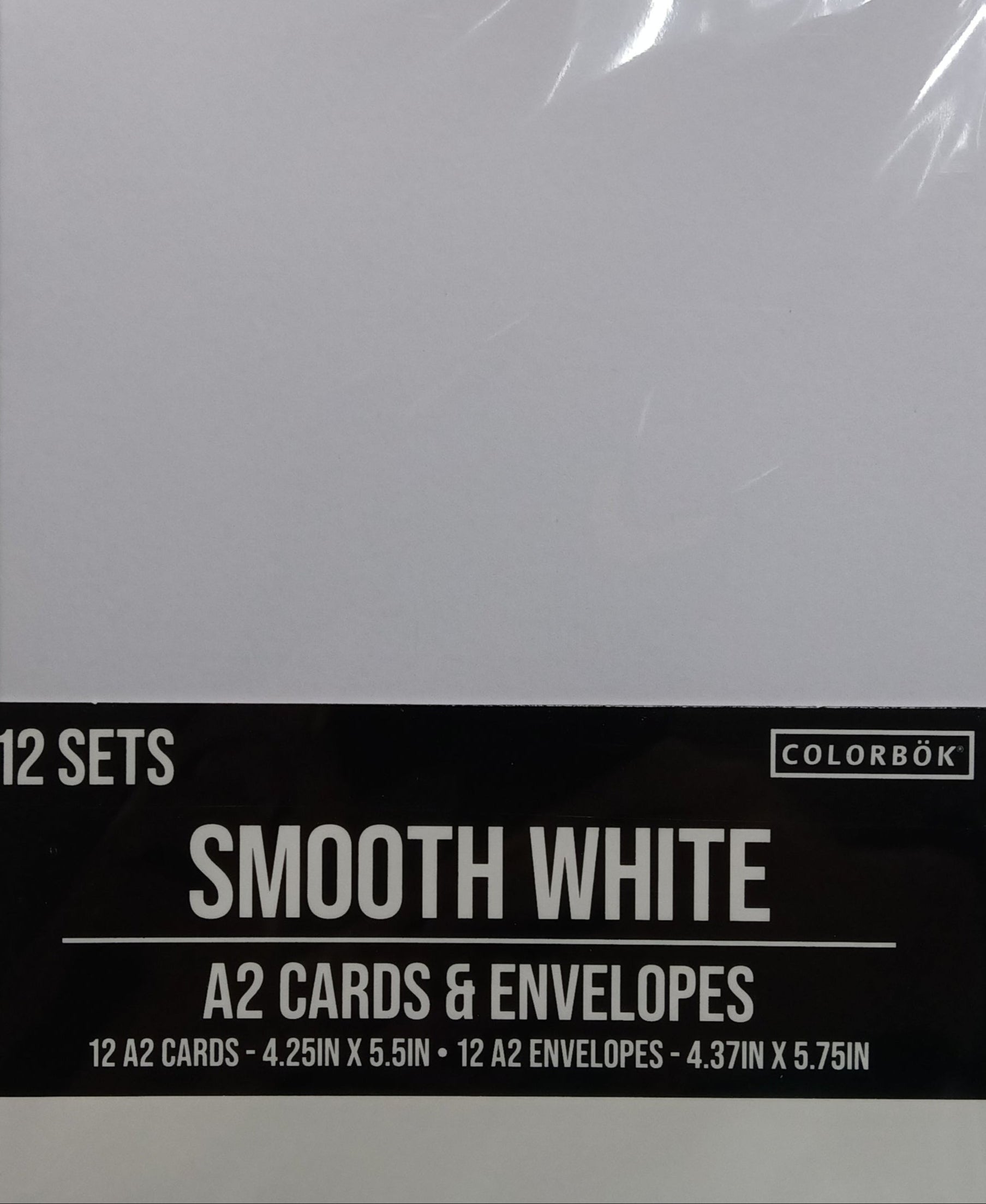 SMOOTH WHITE A2 CARDS AND ENVELOPES