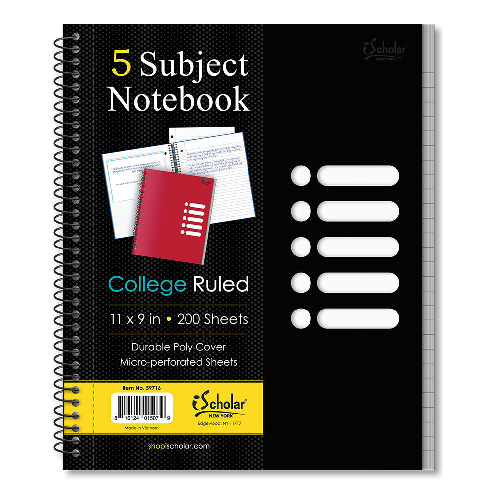 SP LIBRETA ESPIRAL 5 DIV GDE 200PGRed