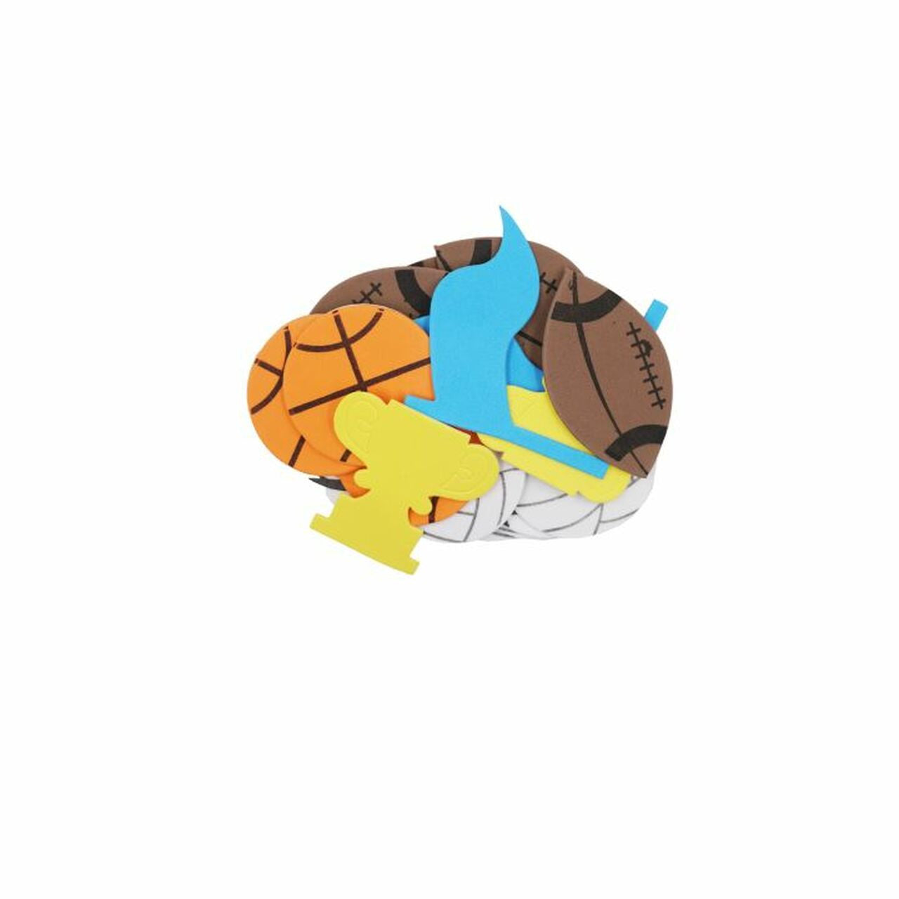 SPORT BALL FOAM SHAPES 36 PC