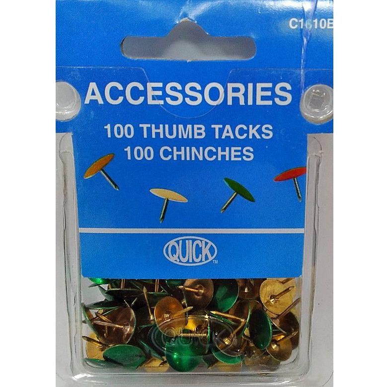 THUMB TACKS LIGHT GREEN C1610B