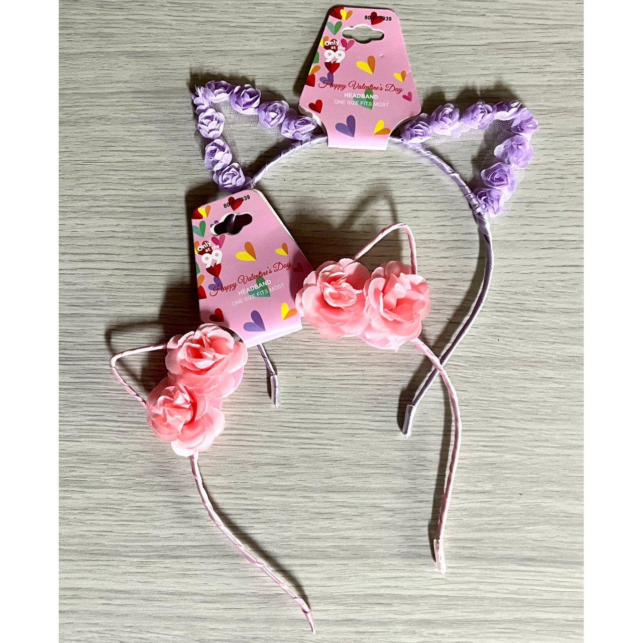 VALENTINE CAT EARS HEADBANDPINK