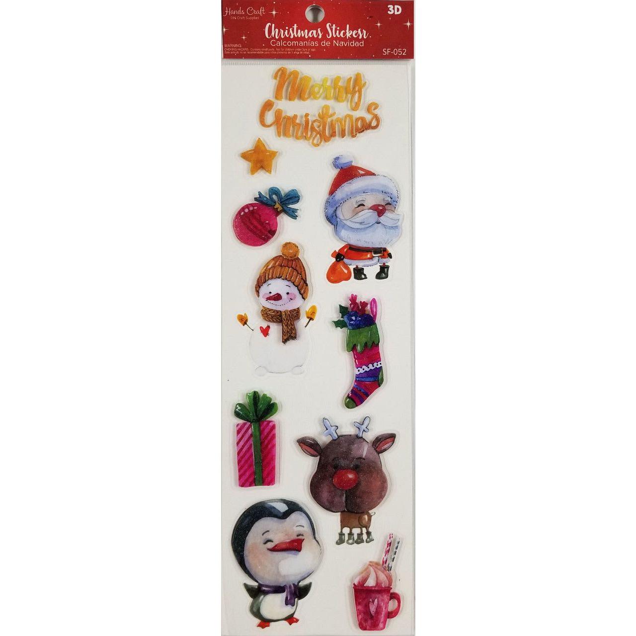 VINTAGE CHRISTMAS STICKER 10 PC