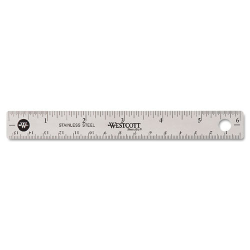 RULER,STAINLSS STEEL,6IN