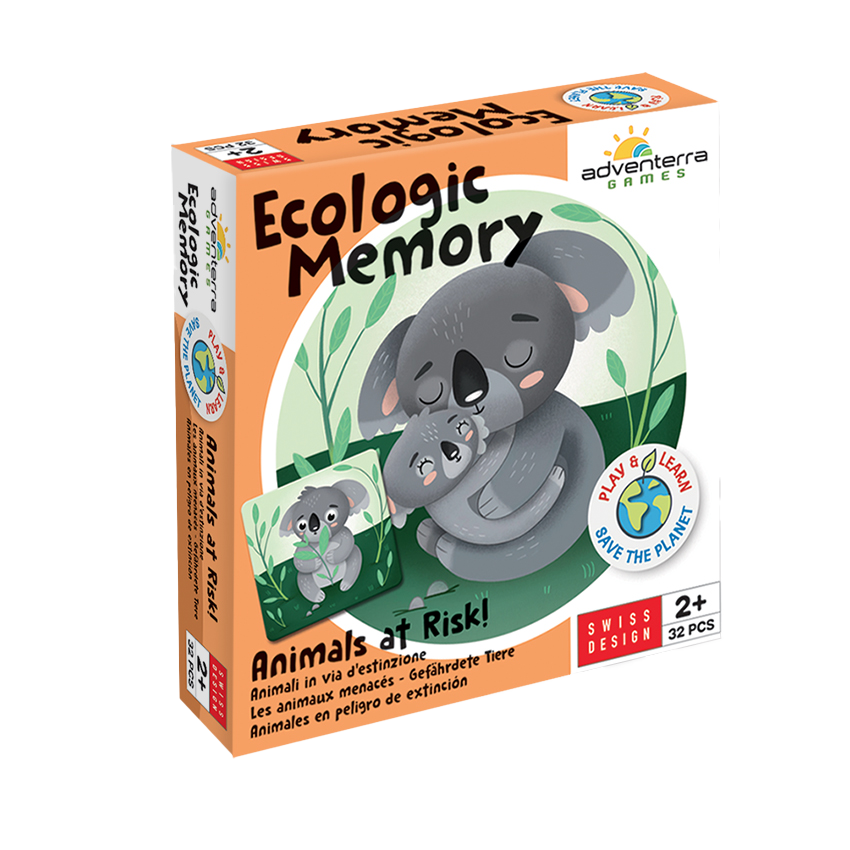 Adventerra Ecologic Memory Game Animals at Risk!, Ages 2  (ADV 68703)
