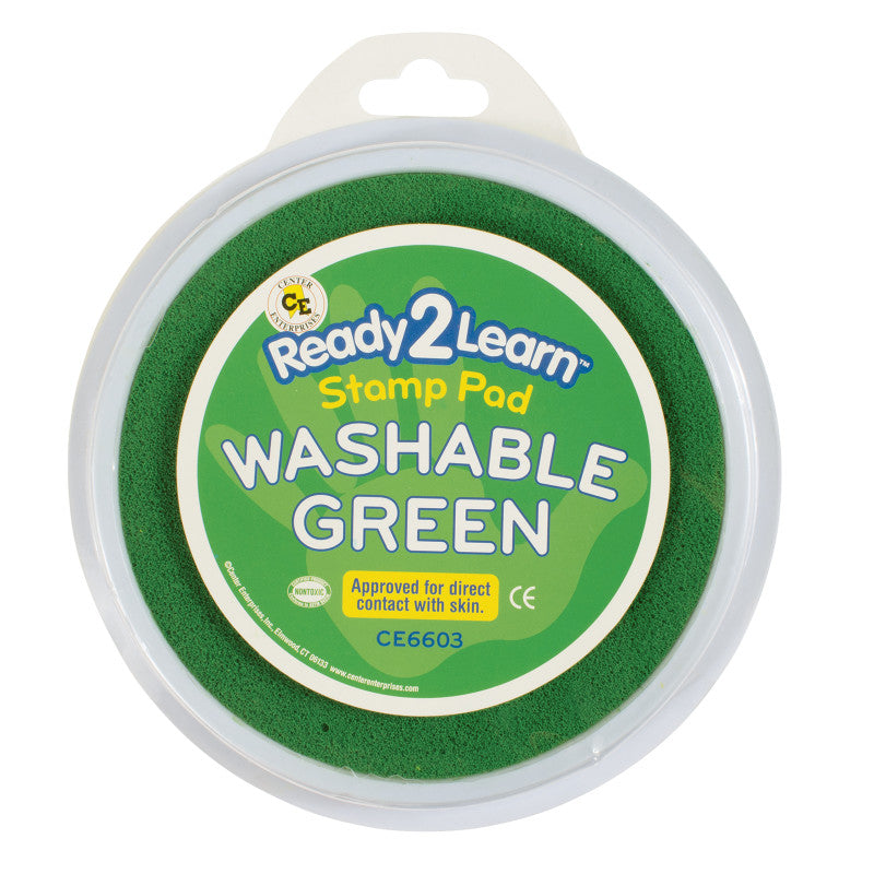 Learning Advantage Ready 2 Learn Jumbo Circular Washable Stamp Pad - Green (CE 6603)