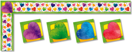 North Star Watercolor Hearts All Around The Board Trimmer 43 Feet (NS 4243)