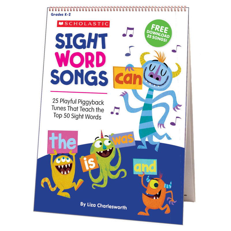 Scholastic Sight Words Songs Flip Charts, 1st 50 Words (SC 811313)