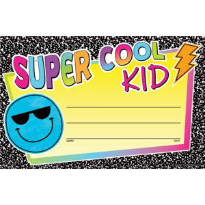 Teacher Created Brights 4Ever Super Cool Kid Awards, 8" x 5", 25 Pack (TCR 6940)