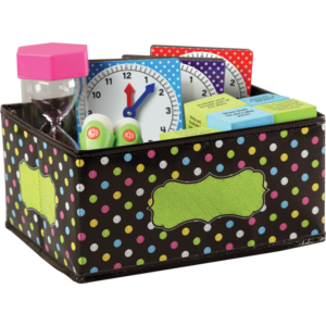 Teacher Created Chalkboard Brights Small Storage Bin, Approx. 8" x 11" x 5" (TCR 20764)