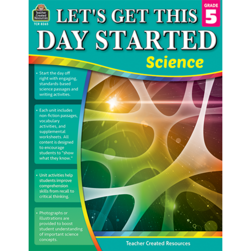 Teacher Created Let's Get This Day Started Science Workbook, Choose grades 1-61st