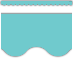 Teacher Created Light Turquoise Scalloped Border Trim (TCR 8736)