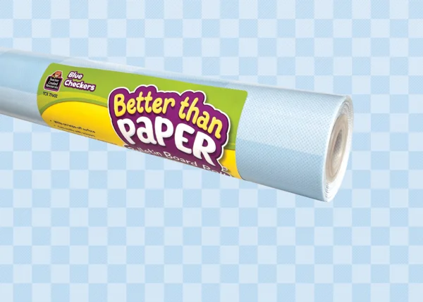 Teacher Created Resources Blue Checkers Better Than Paper Bulletin Board Roll (TCR 77602)