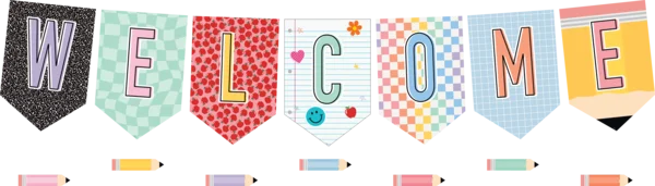 Teacher Created Resources Cool for School Pennants Welcome Bulletin Board (TCR 9301)