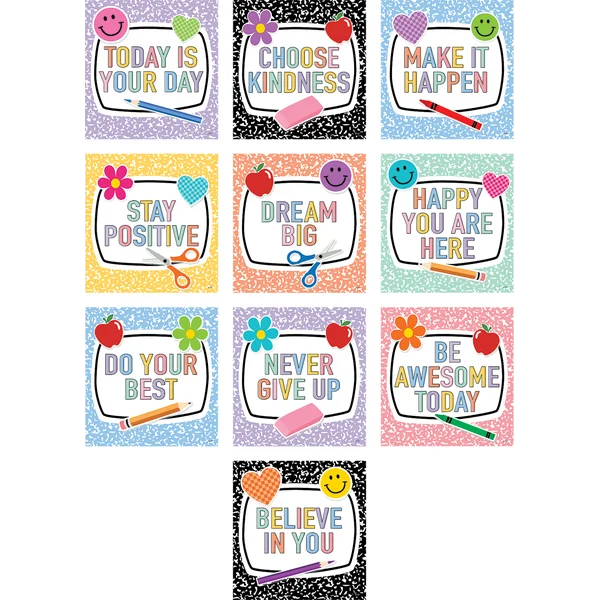 Teacher Created Resources Cool for School Positive Sayings Accents (TCR 9307)