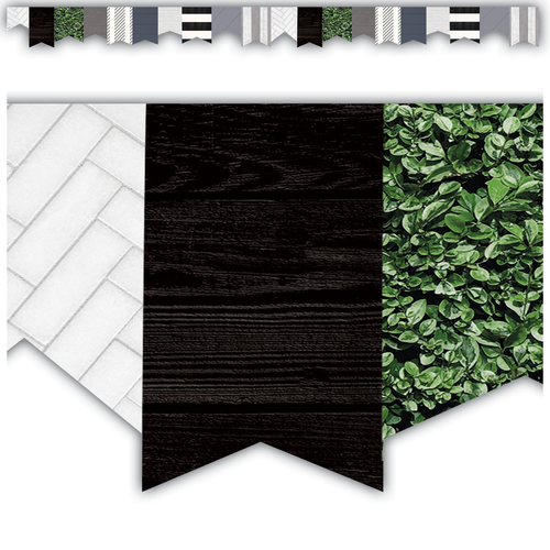 Teacher Created Resources Modern Farmhouse Pennants Die-Cut Border Trim (TCR 8517)