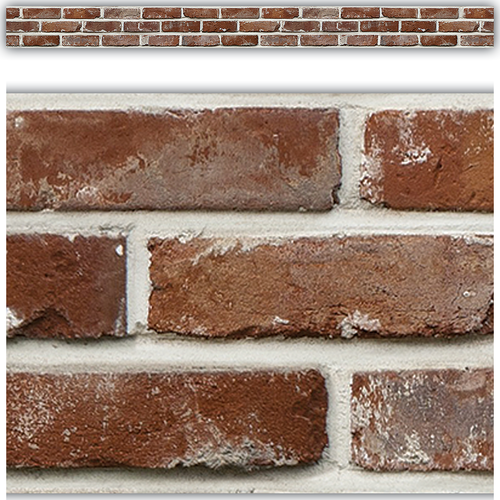 Teacher Created Resources Red Brick Straight Border Trim (TCR 8468)