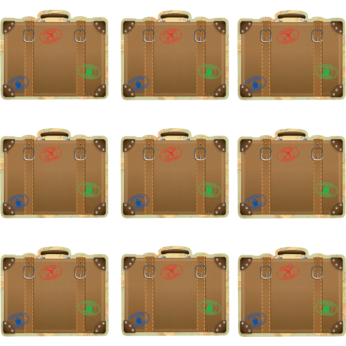 Teacher Created Resources Travel the Map Luggage Mini Accents, 36 Pack (TCR 8572)